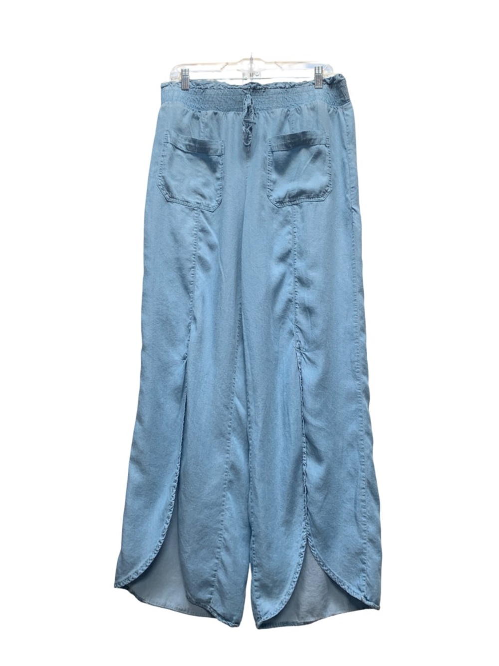 Cato Light Blue Elastic Waist Wide-Leg Pants